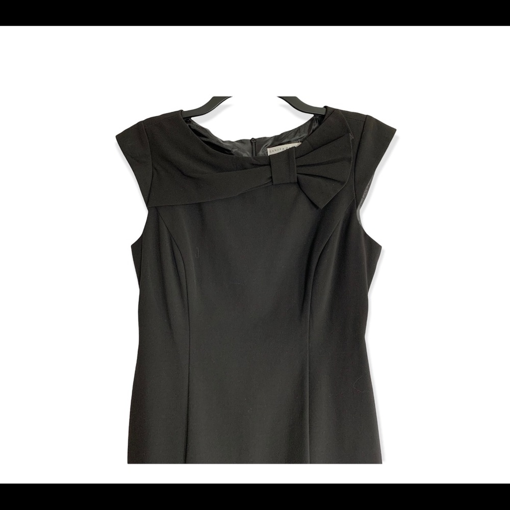 Sandra Darren Black Sheath Dress Sz 6 - Picture 4 of 7
